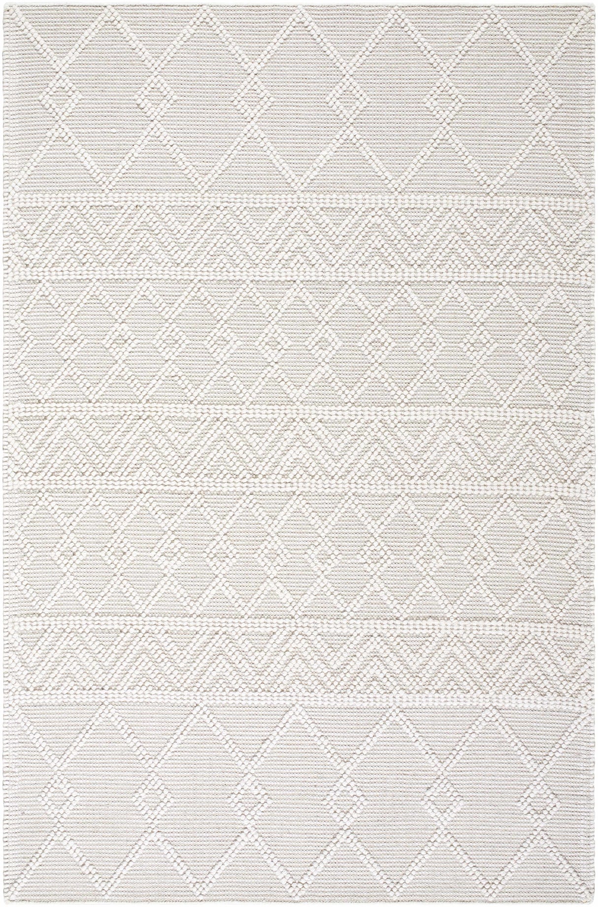 Caelum White Wool-Blend Rug