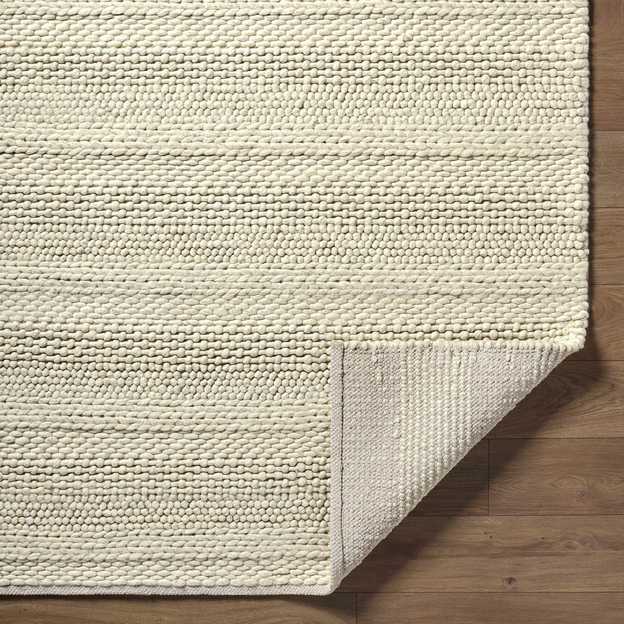 Clarke Beige Textured Wool Rug