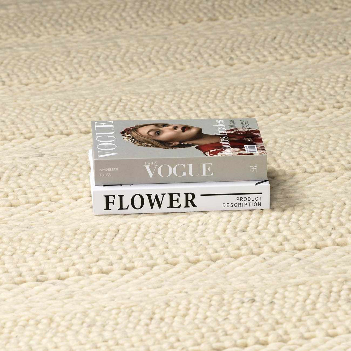Clarke Beige Textured Wool Rug