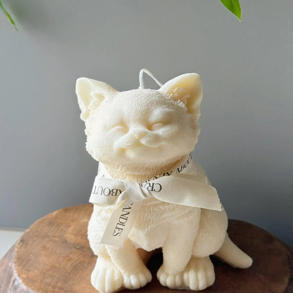 Large Cat Sculpture Candle | Gallery-Quality Soy Wax