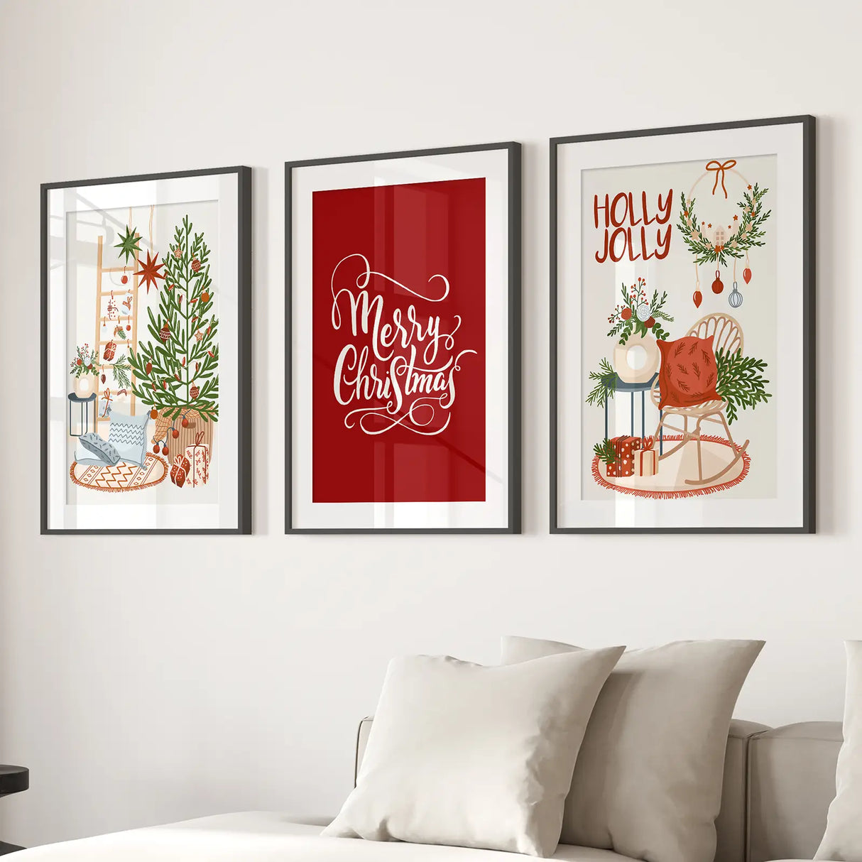 Winter Scene Print Xmas Wall Decor Poster Art