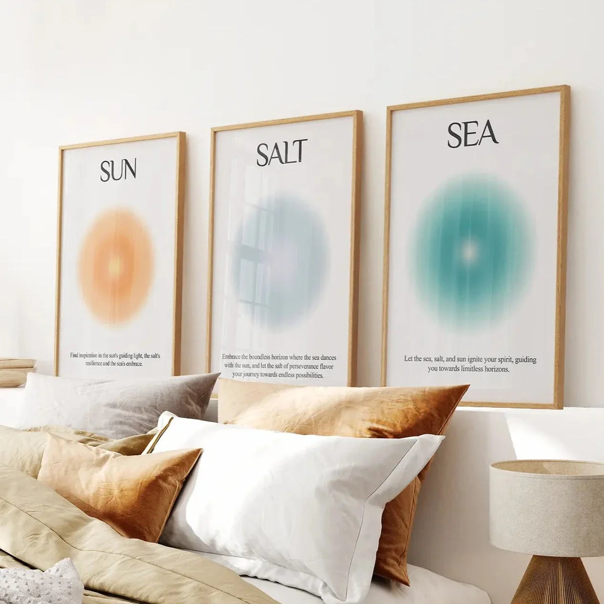 Sun Salt and Sea Aura Posters Wall Decor Set