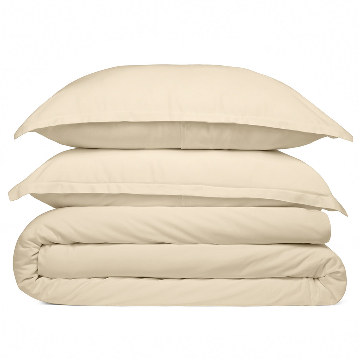 Cosy House Collection 100% Bamboo Duvet Cover Set in Cream