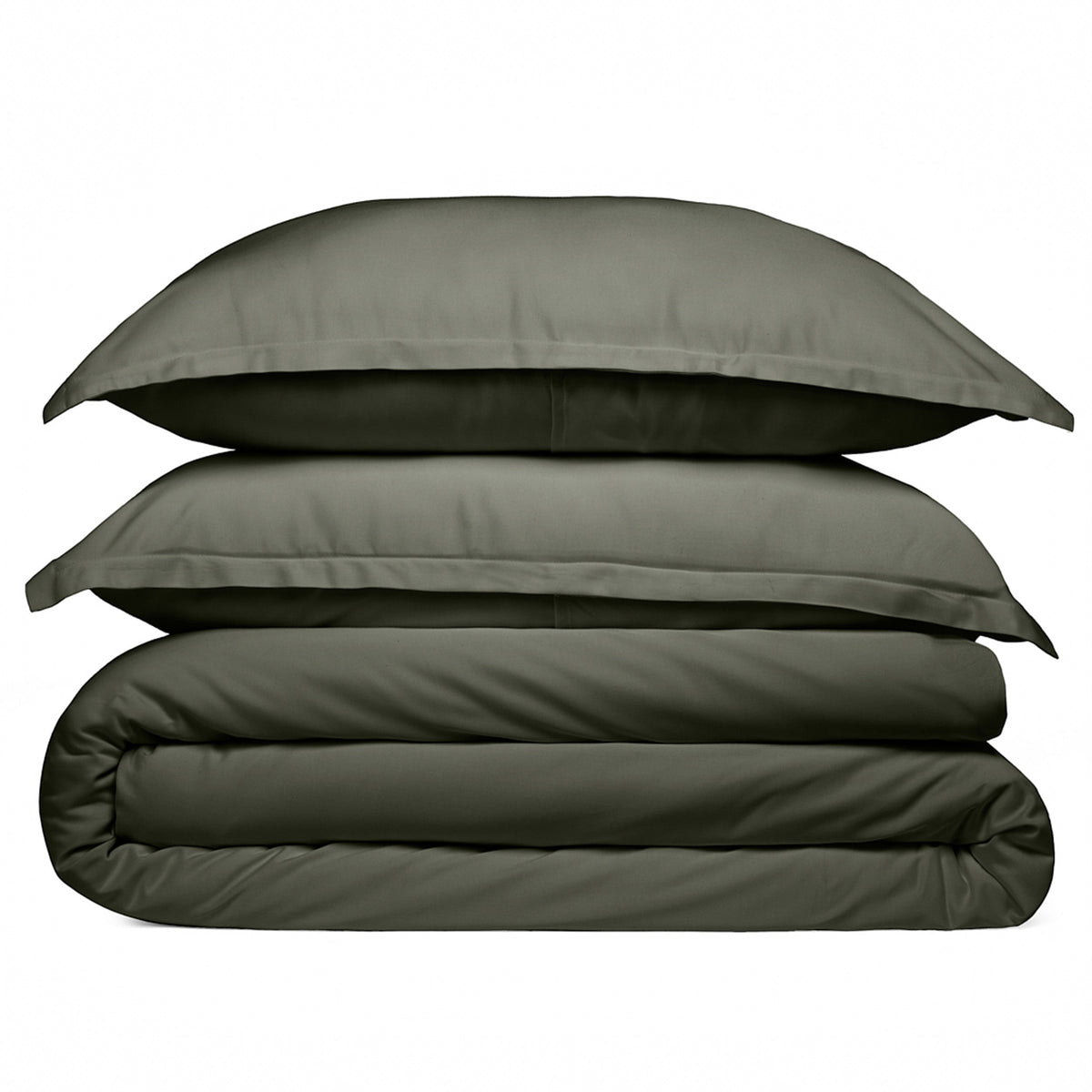 Cosy House Collection 100% Bamboo Duvet Cover Set in Grey