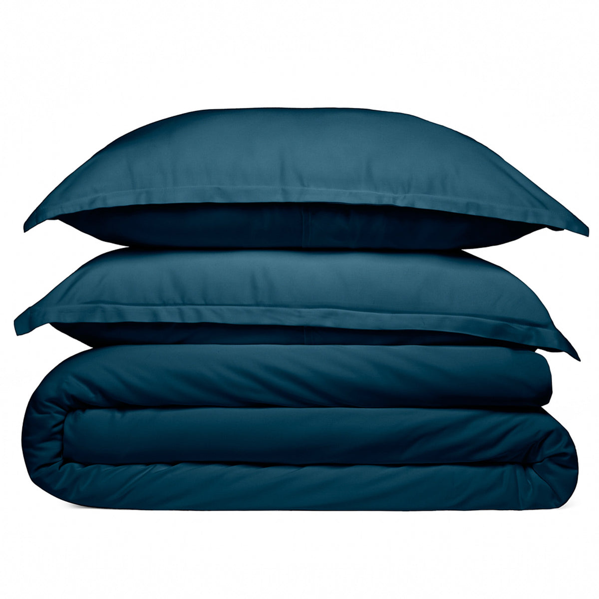 Cosy House Collection 100% Bamboo Duvet Cover Set in Marine Blue