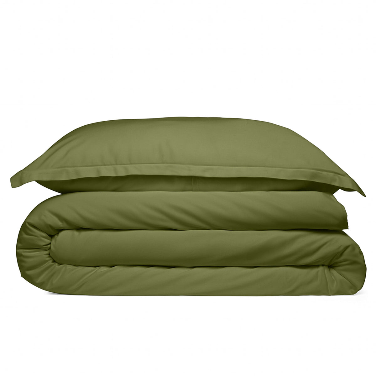 Cosy House Collection 100% Bamboo Duvet Cover Set in Sage Green - view 2