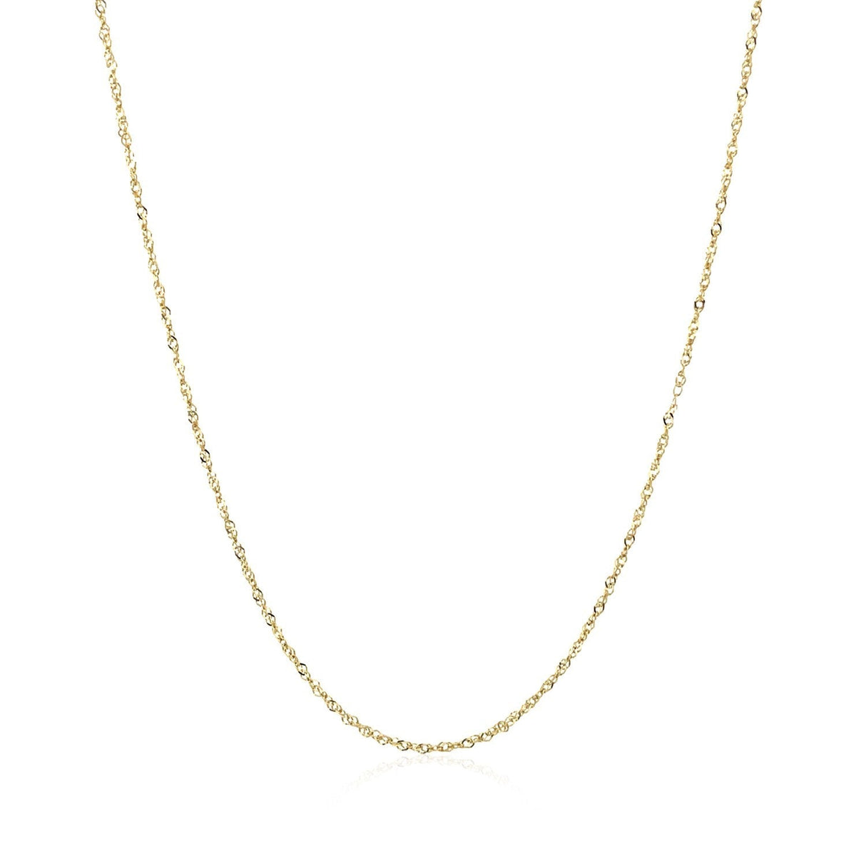 14k Yellow Gold Singapore Chain 0.8mm