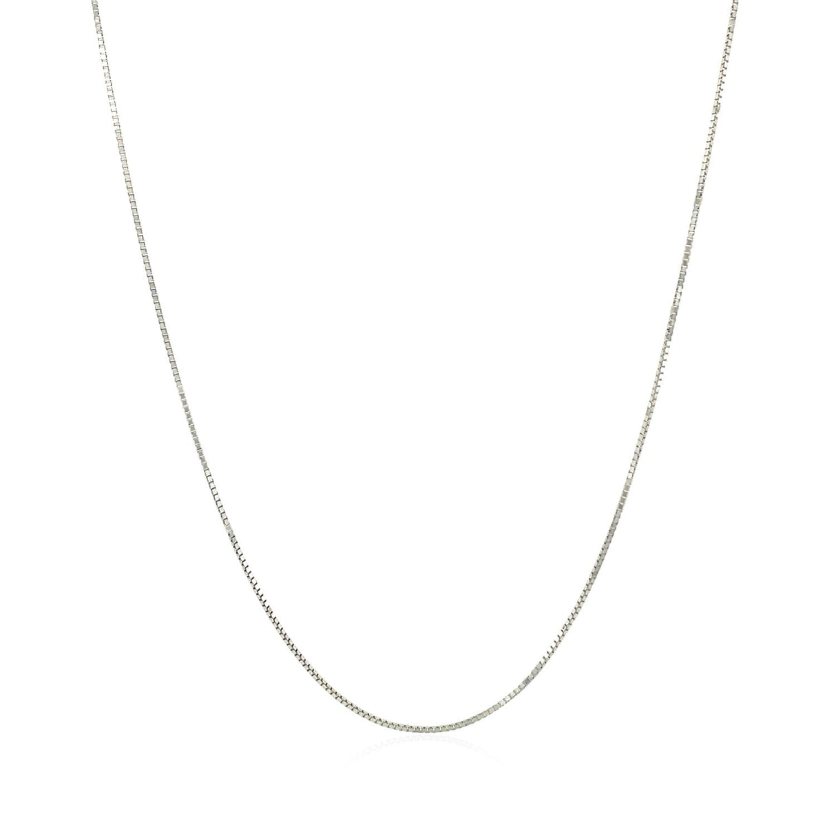 10k White Gold Classic Box Chain 0.6mm