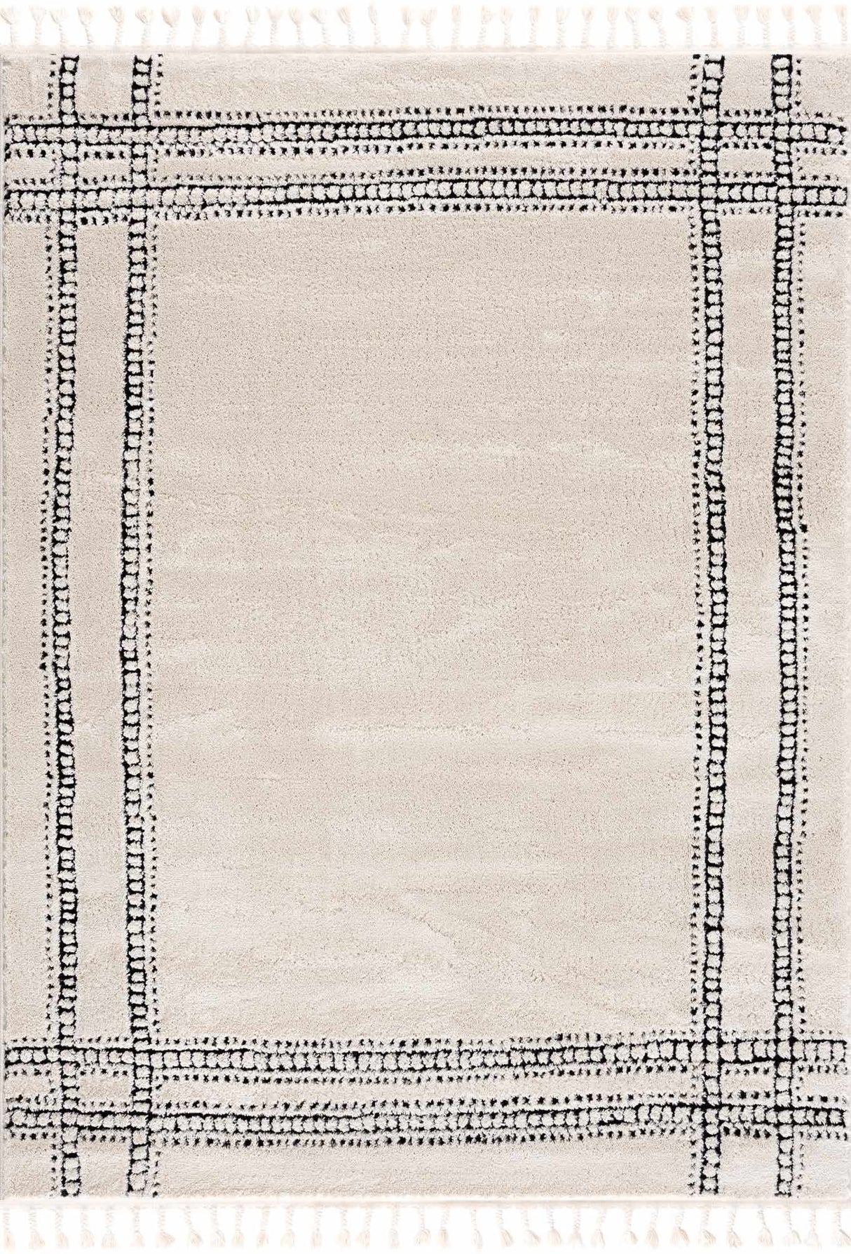 Ryuu Black & White Area Rug - Clearance