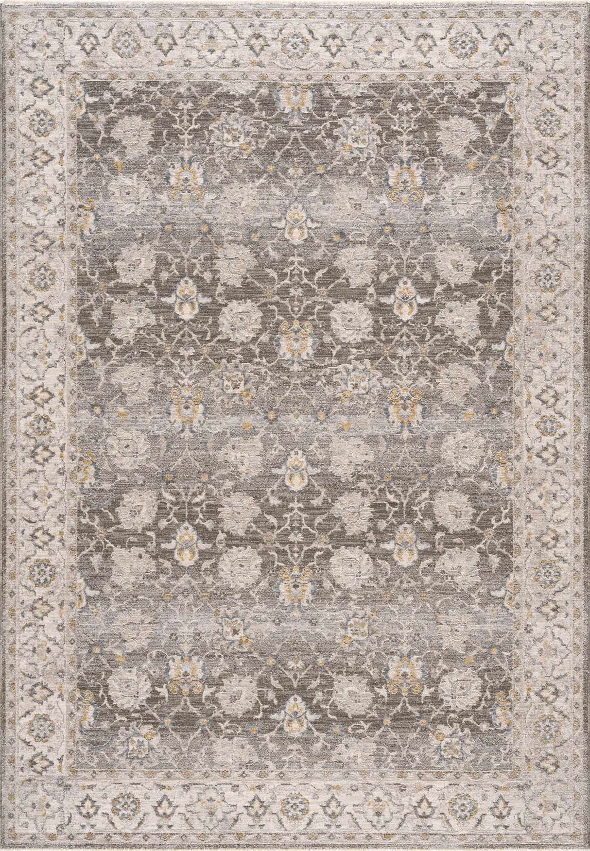 Amaru Green Textured Rug with Fringes