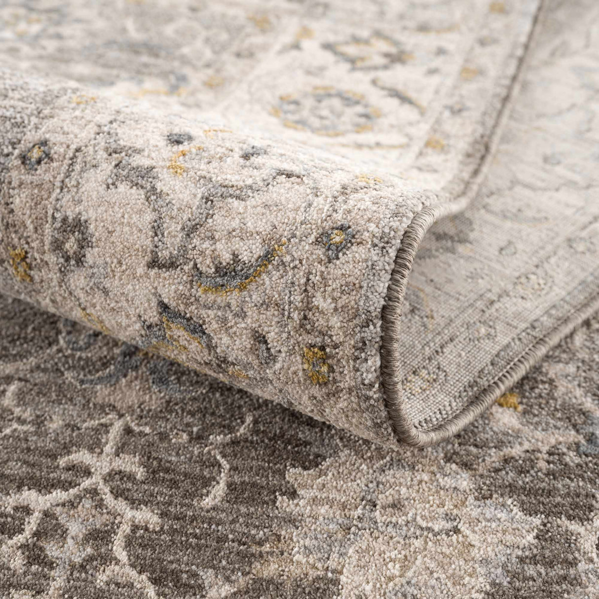 Amaru Green Textured Rug with Fringes