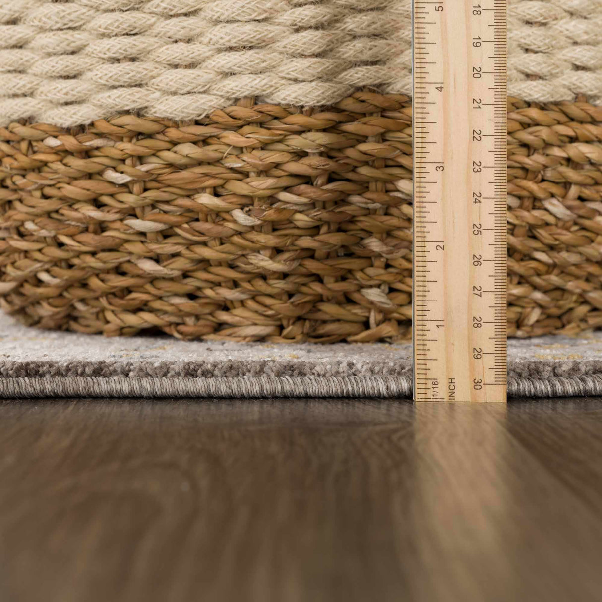 Amaru Green Textured Rug with Fringes