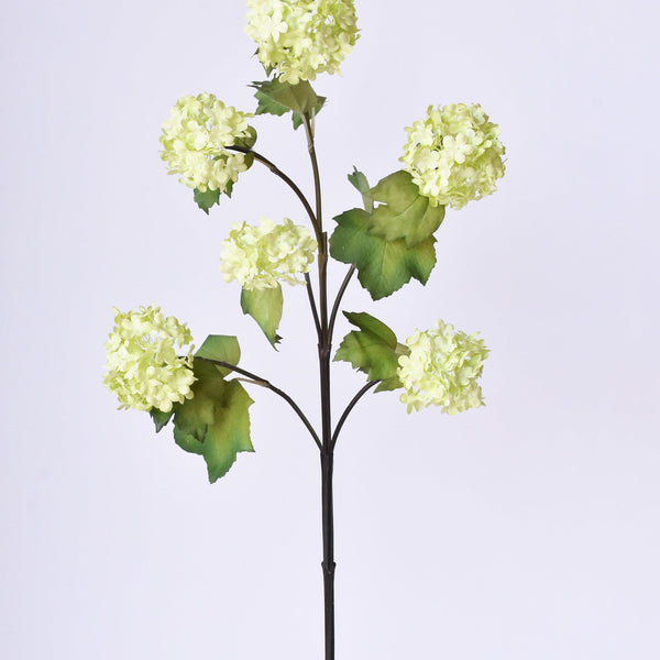 30" Faux Green Snowball Hydrangea Stem