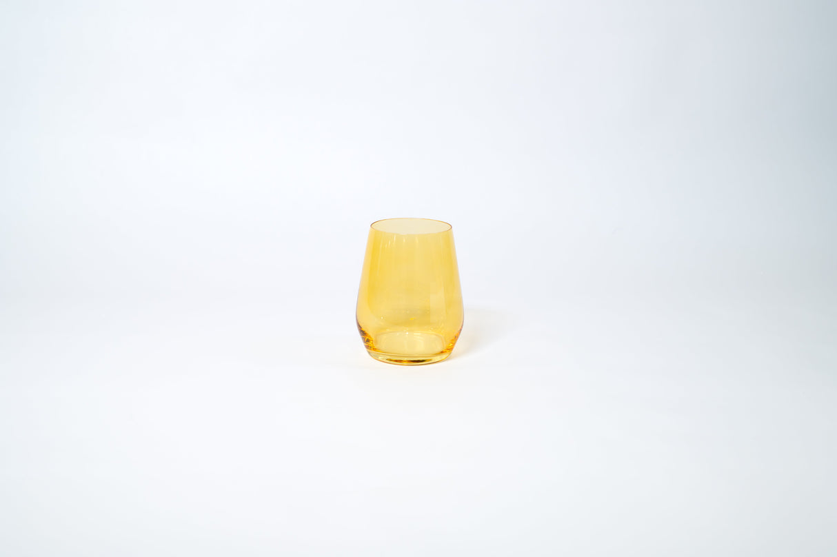 Sunshine Yellow - Stemless Colored Wine Glass