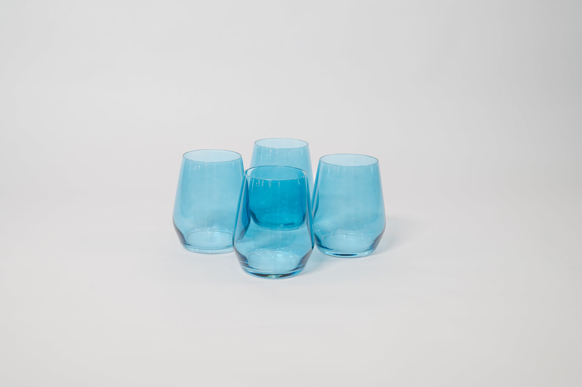 Blue Lagoon - Colored Wine Glass