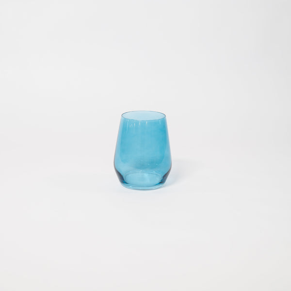 Blue Lagoon - Stemless Colored Wine Glass