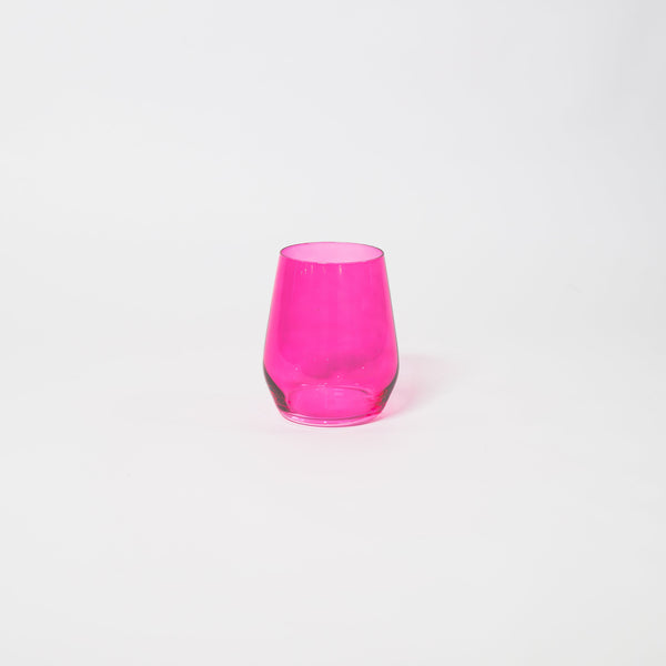 Hot Hot Pink - Stemless Colored Wine Glass