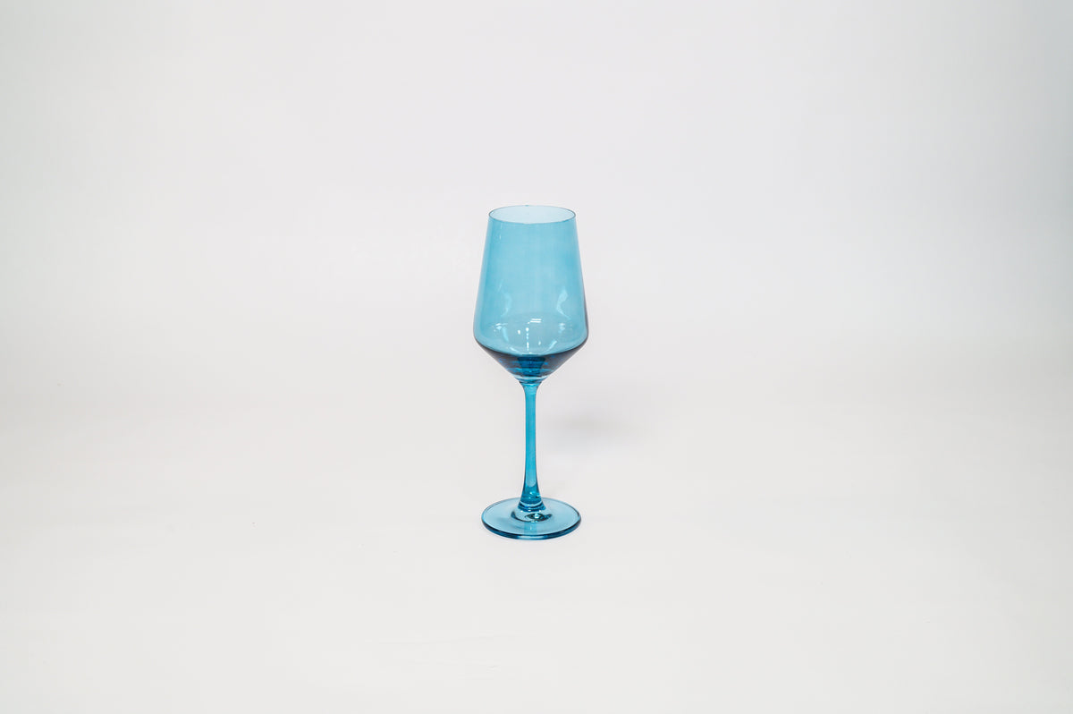 Blue Lagoon - Colored Wine Glass