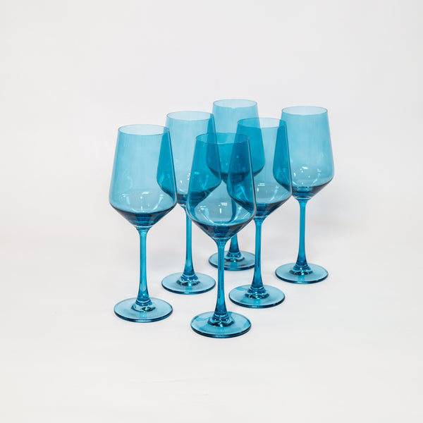 Blue Lagoon - Colored Wine Glass