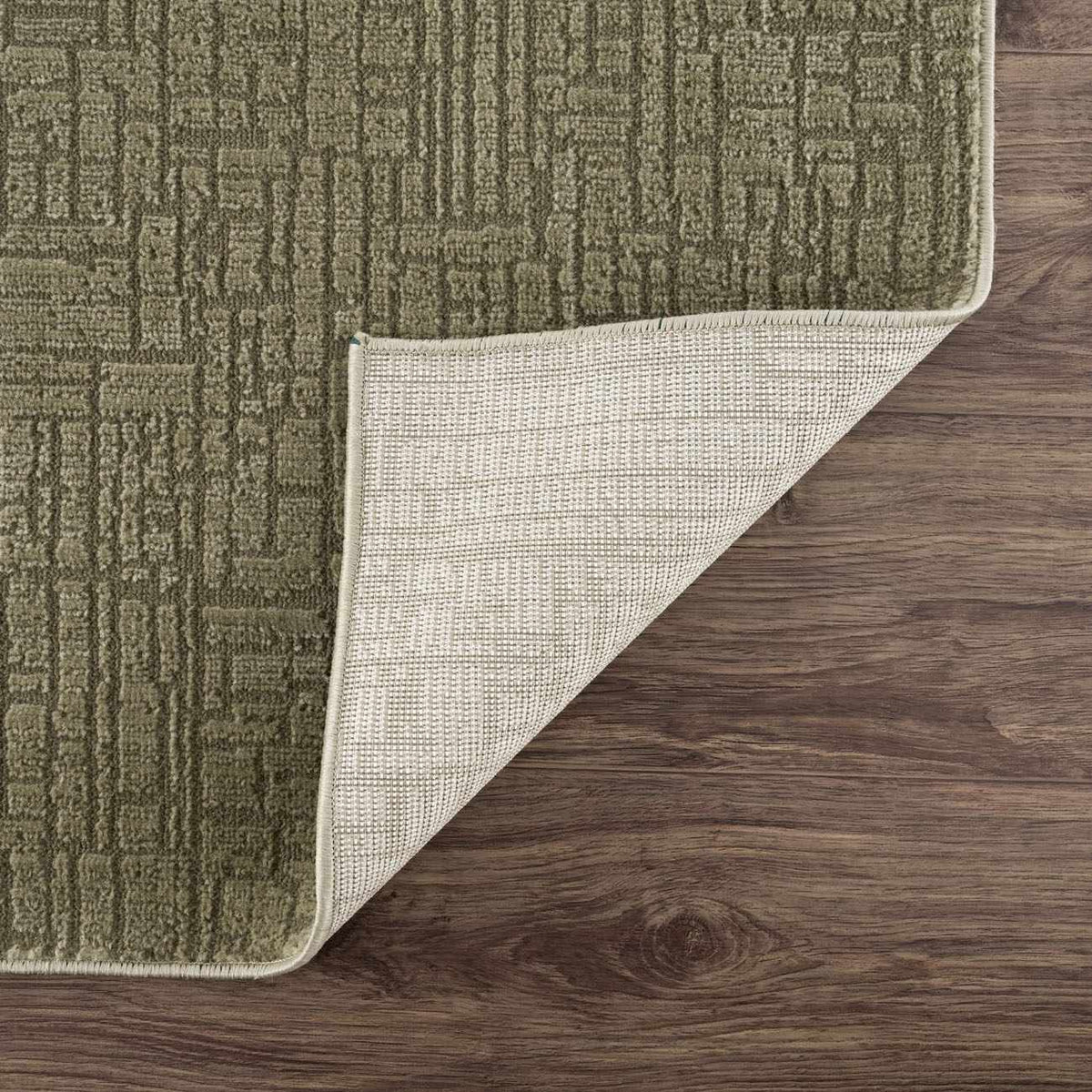 Leanna Green Washable Area Rug