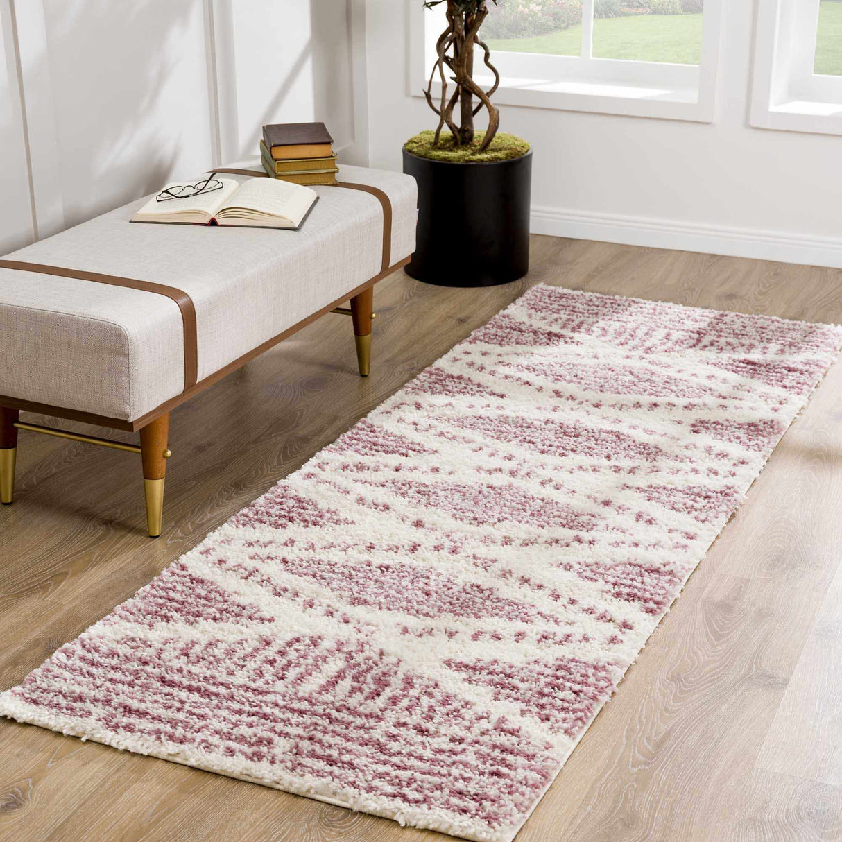Trunding Plush in Pink Area Rug - Clearance