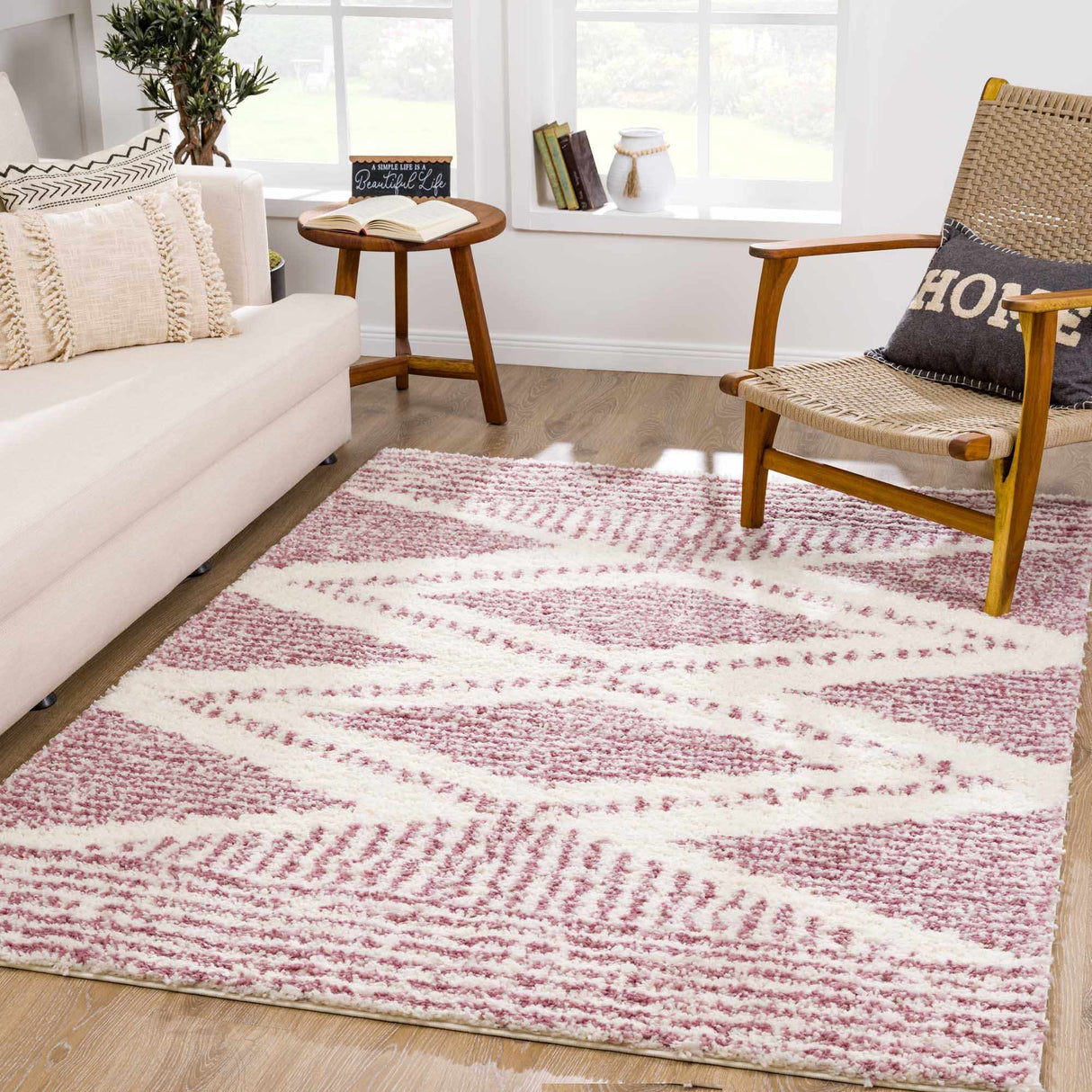 Trunding Plush in Pink Area Rug - Clearance