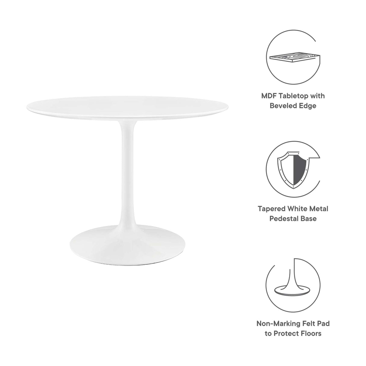 Lippa 40" Round Wood Dining Table by Modway