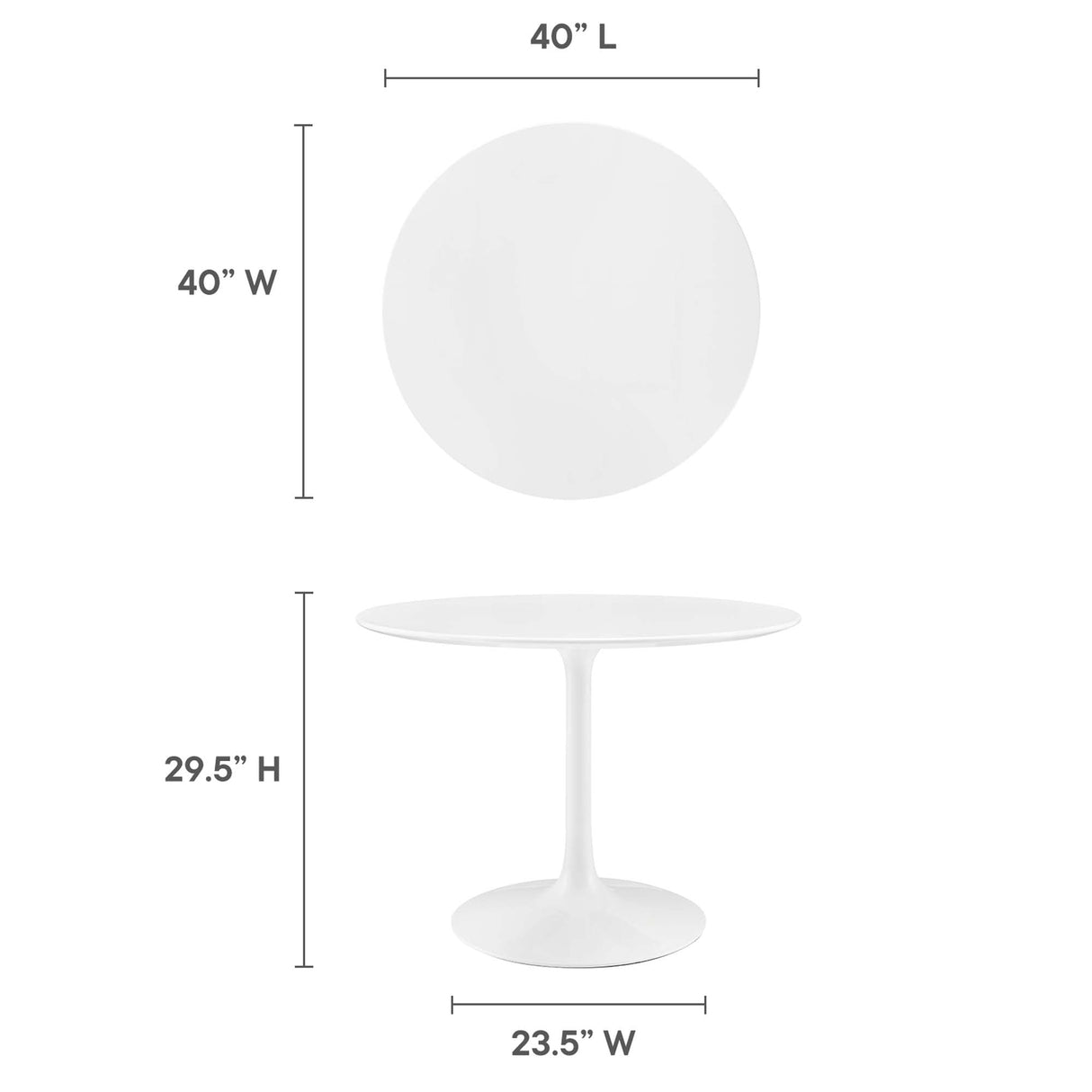 Lippa 40" Round Wood Dining Table by Modway