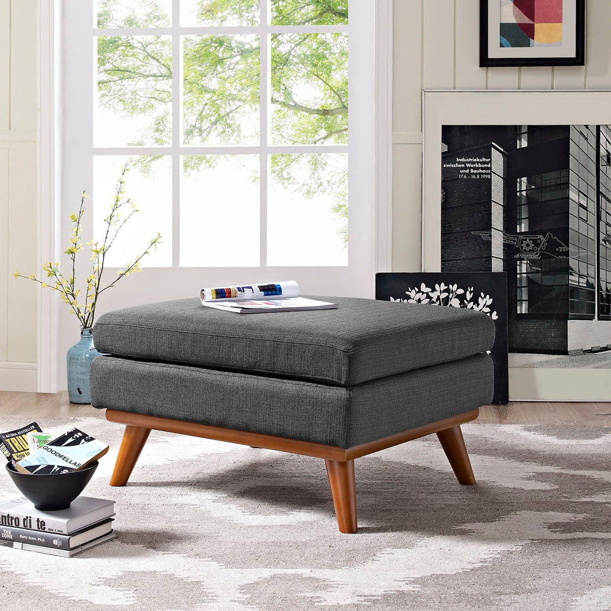 Engage Upholstered Fabric Ottoman by Modway