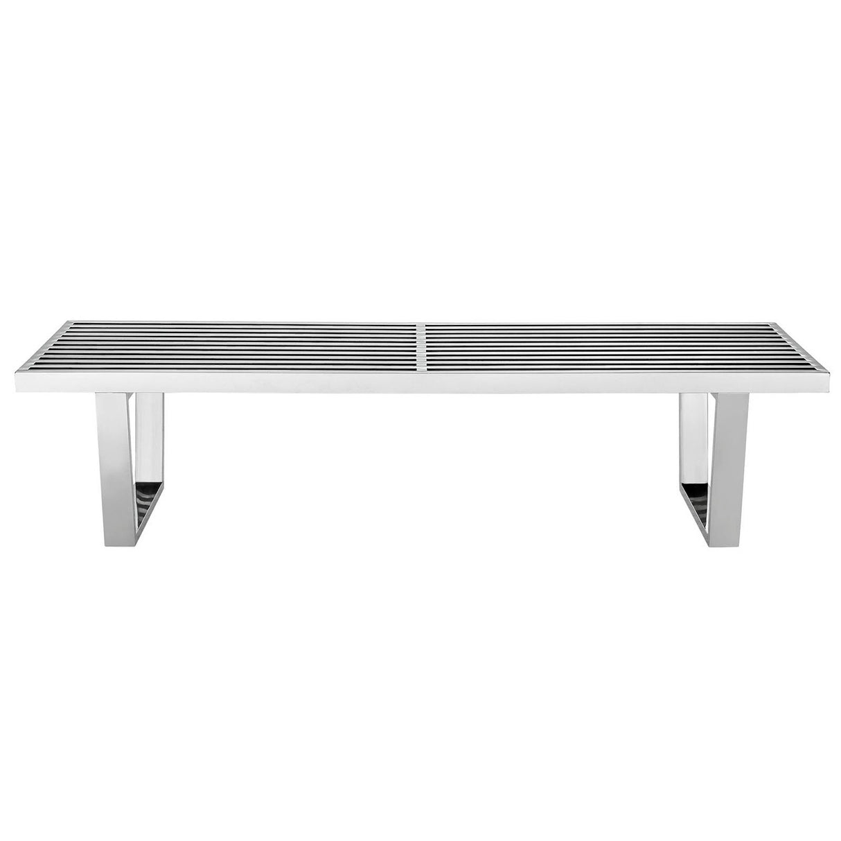 Sauna 5' Stainless Steel Bench by Modway Mid-Century Modern