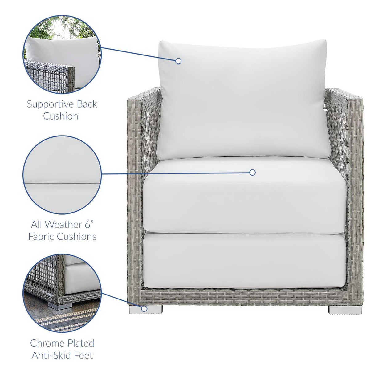 Aura Rattan Outdoor Patio Armchair by Modway