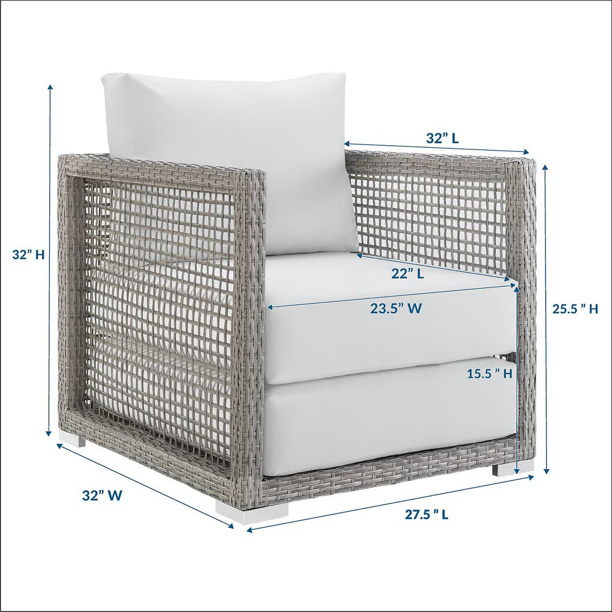 Aura Rattan Outdoor Patio Armchair by Modway
