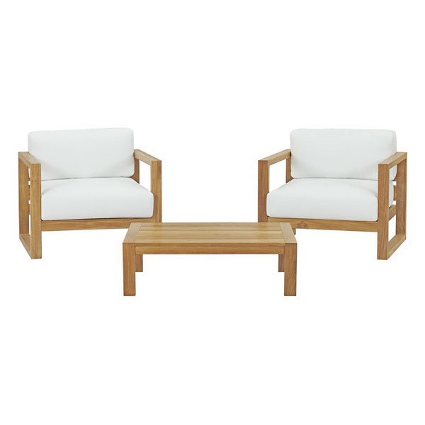 Upland 3 Piece Outdoor Patio Teak Set by Modway