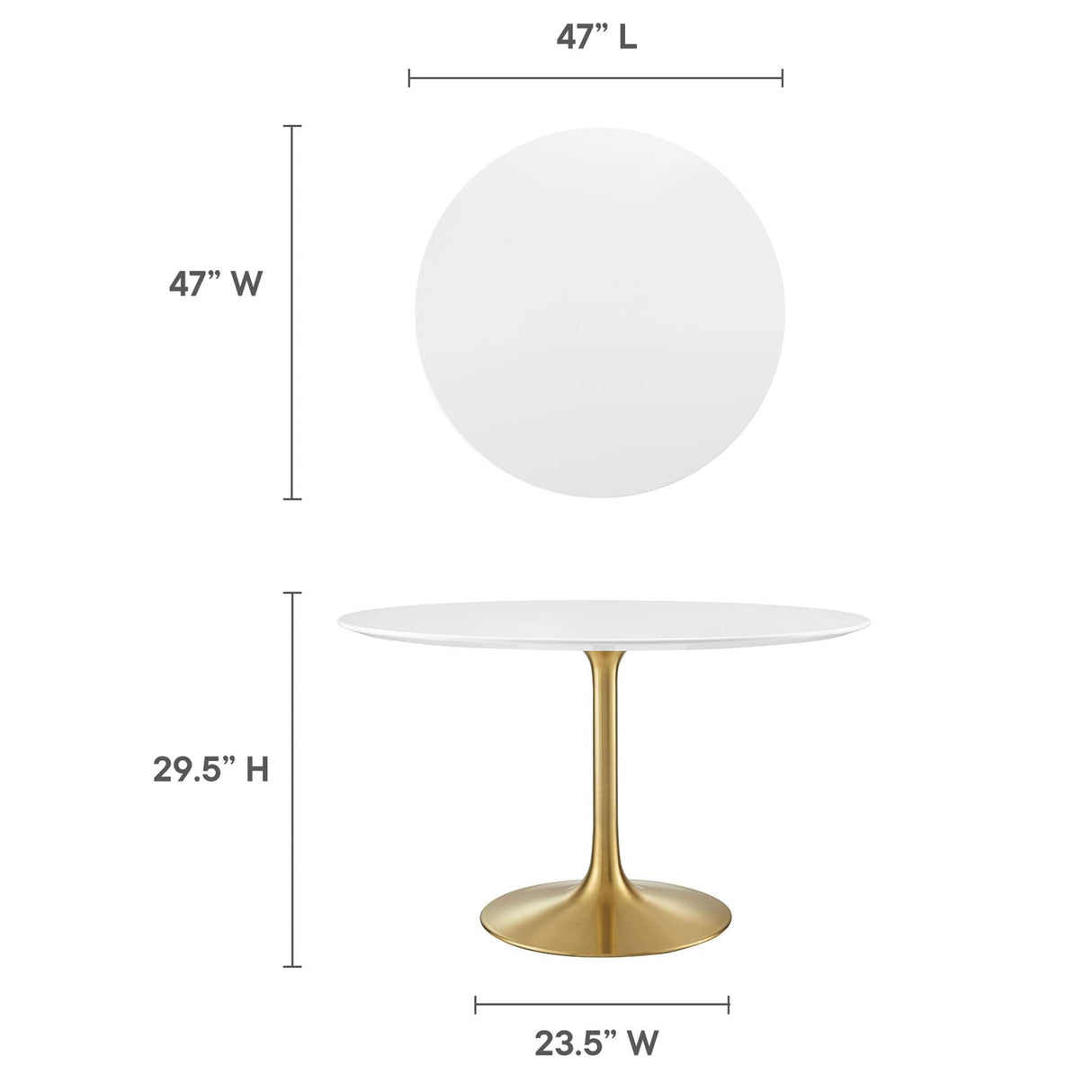 Lippa 48" Round Wood Dining Table by Modway