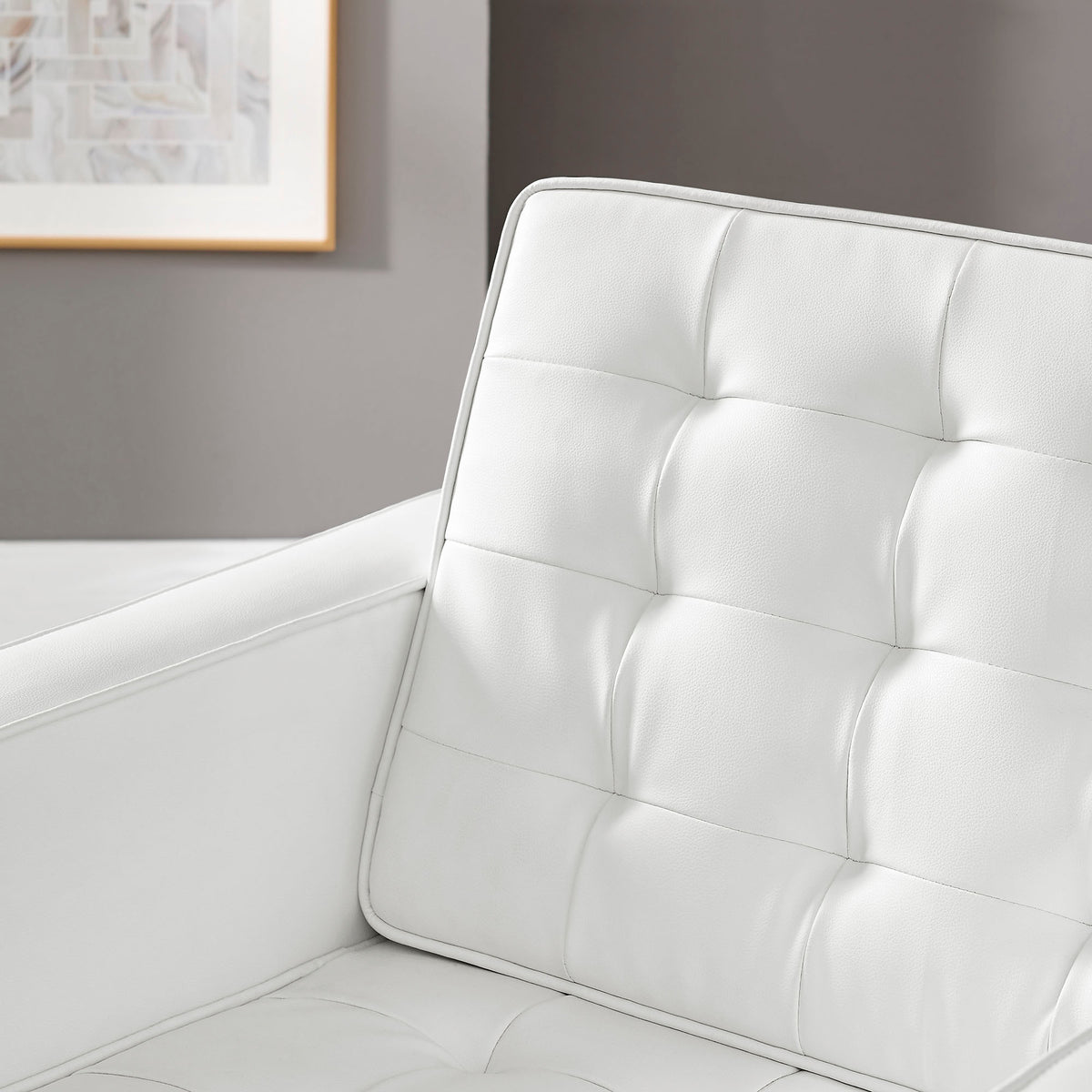 Loft Tufted Vegan Leather Armchair by Modway