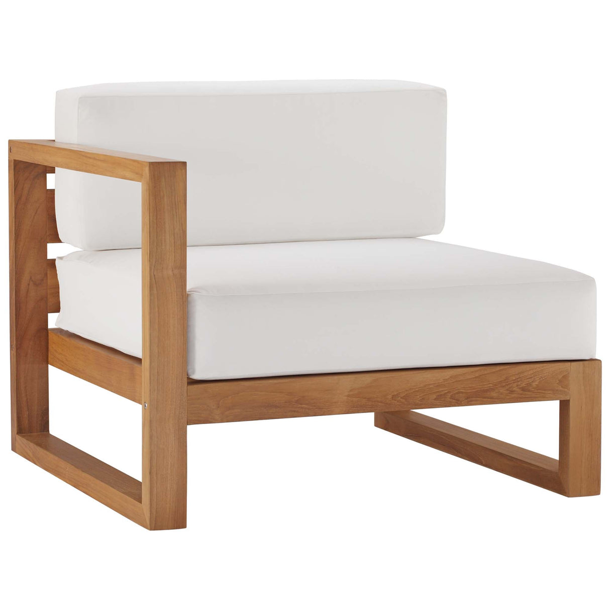 Upland 4-Piece Outdoor Patio Teak Wood Sectional Sofa Set by Modway