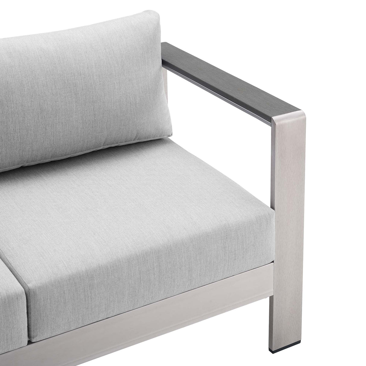 Shore 3 Piece Sunbrella Fabric Outdoor Patio Aluminum Set by Modway