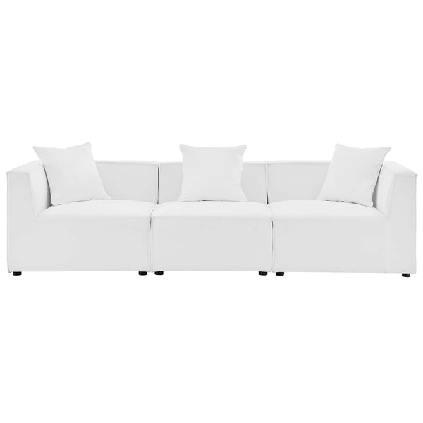 Saybrook 3-Piece Outdoor Patio Upholstered Sectional Sofa by Modway