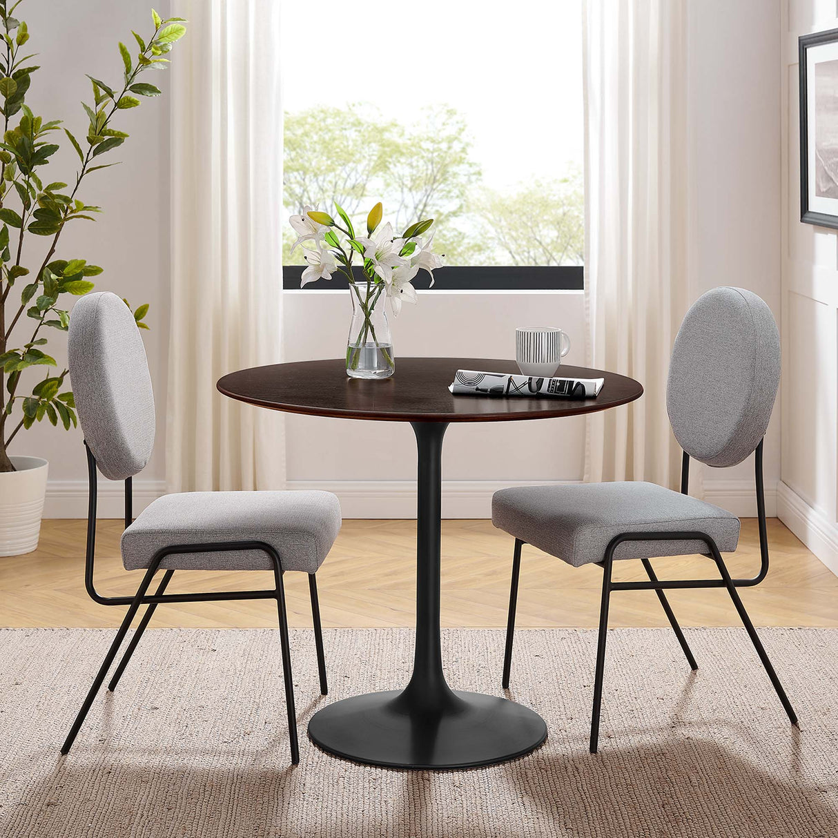 Lippa 36" Round Wood Dining Table by Modway