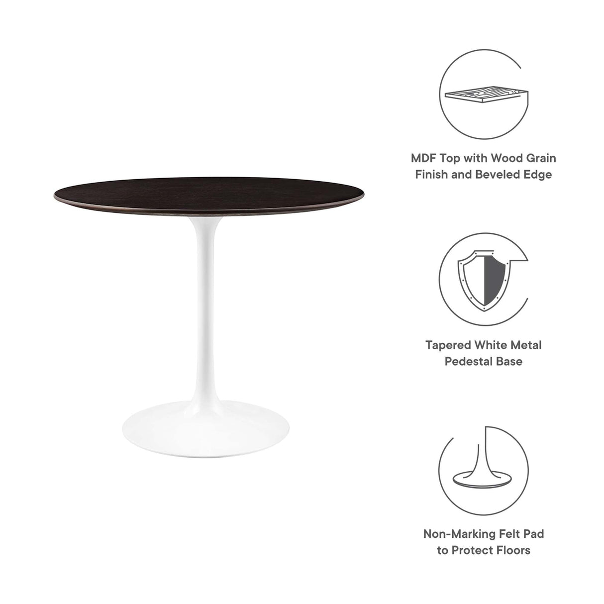 Lippa 36" Round Wood Dining Table by Modway