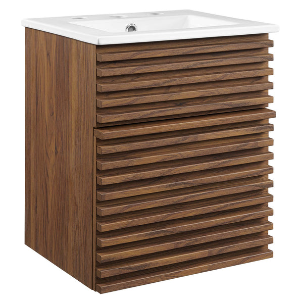 Render 18" Wall-Mount Bathroom Vanity by Modway