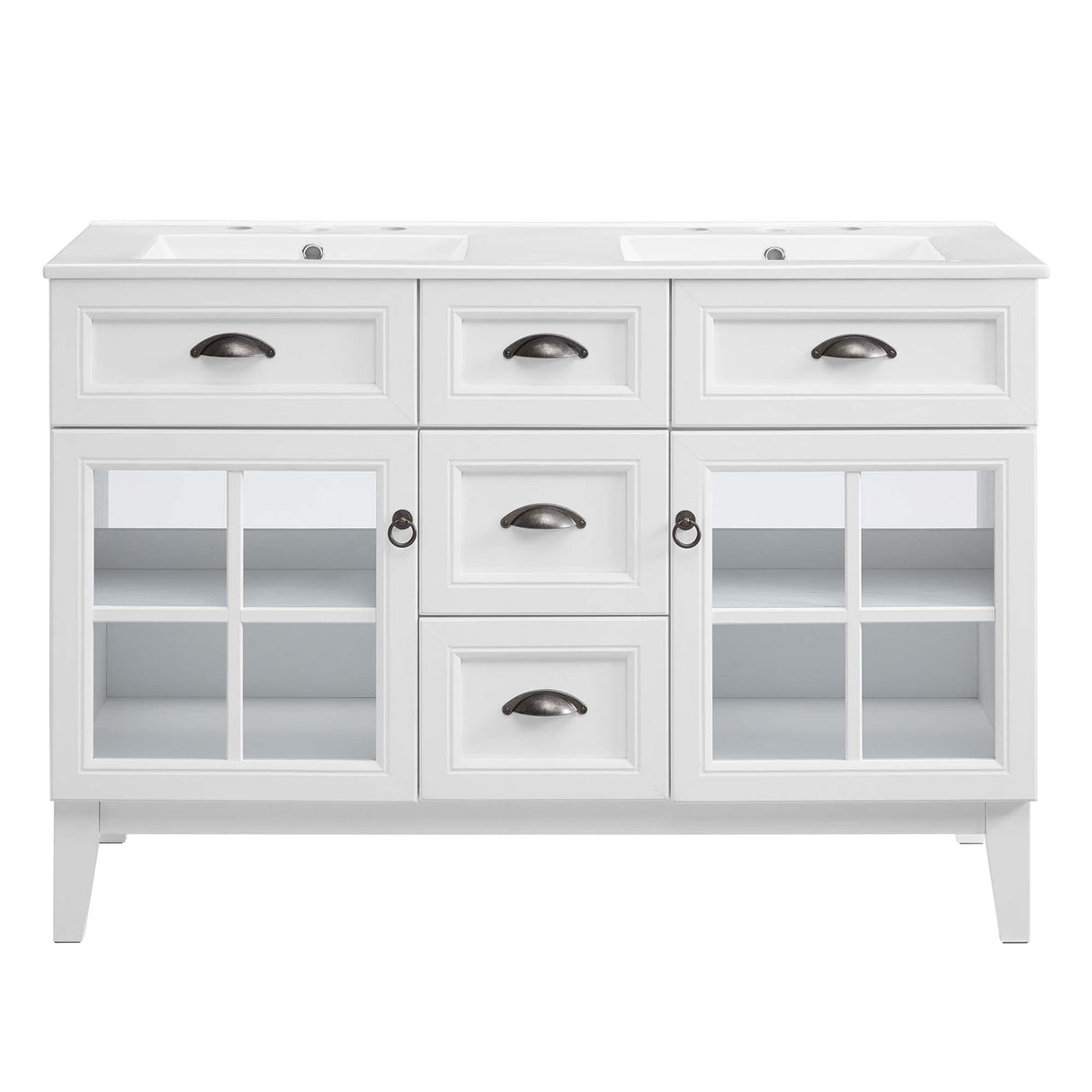 Isle 48" Double Bathroom Vanity Cabinet by Modway
