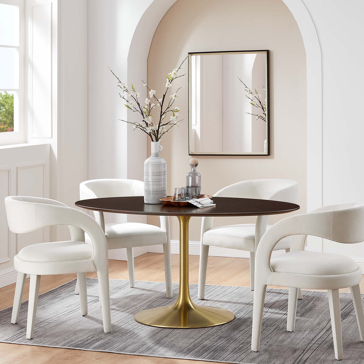 Lippa 60" Oval Wood Dining Table by Modway