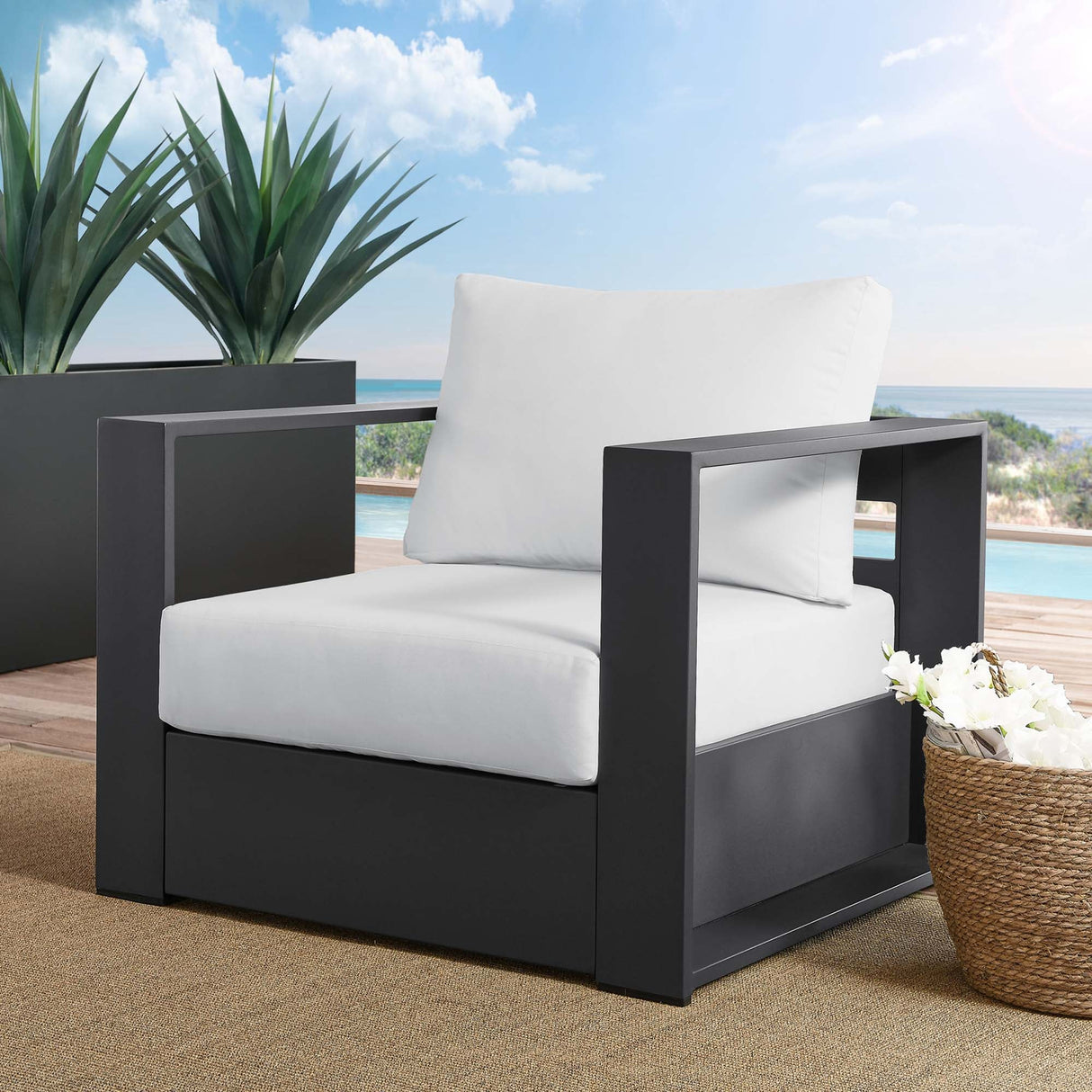 Tahoe Outdoor Patio Aluminum Armchair by Modway