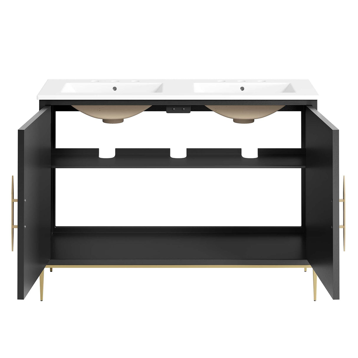 Awaken 48" Double Sink Bathroom Vanity by Modway