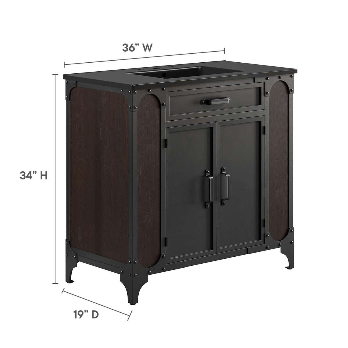Steamforge 36" Bathroom Vanity by Modway