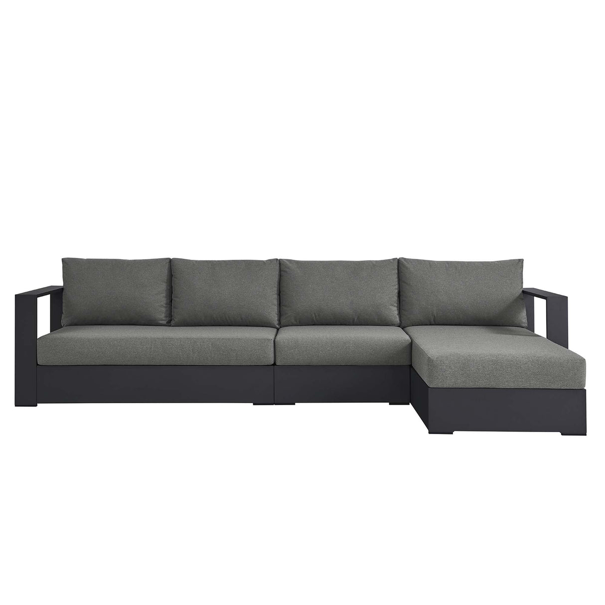 Tahoe 3-Piece Outdoor Patio Powder-Coated Aluminum Sectional Sofa Set