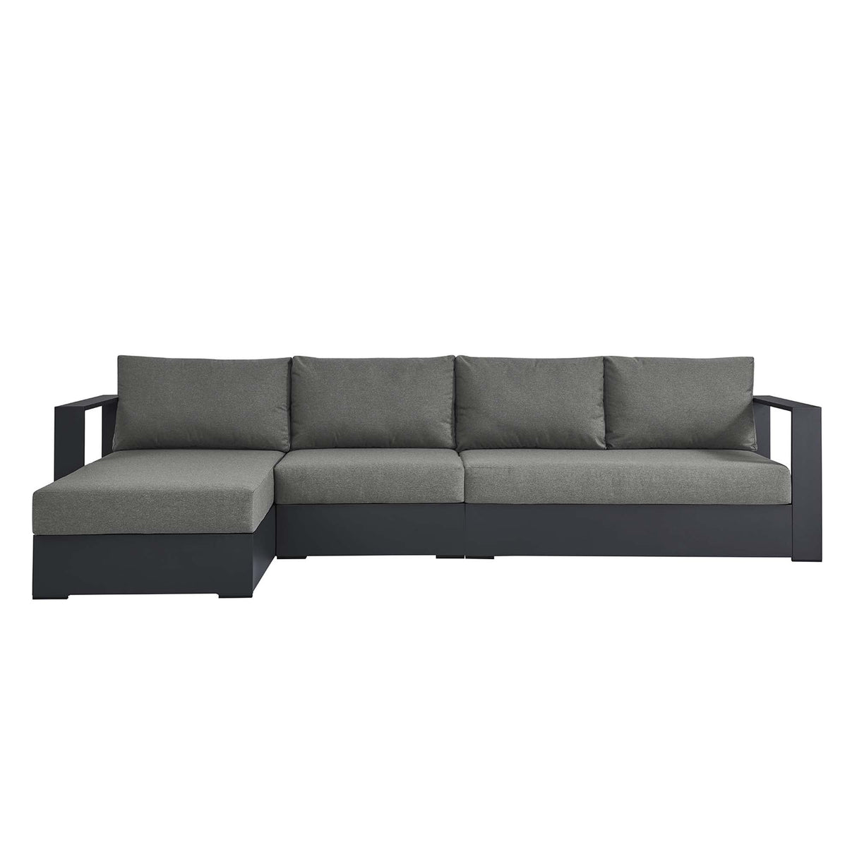 Tahoe 3-Piece Outdoor Patio Powder-Coated Aluminum Sectional Sofa Set by Modway