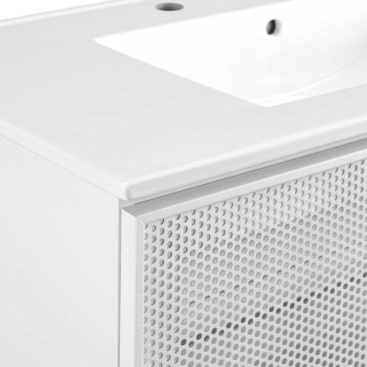Calla 36" Perforated Metal Bathroom Vanity by Modway