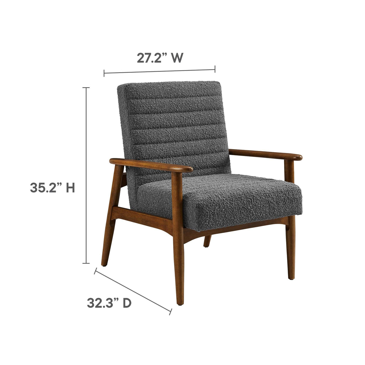 Jensen Boucle Fabric Accent Chair by Modway
